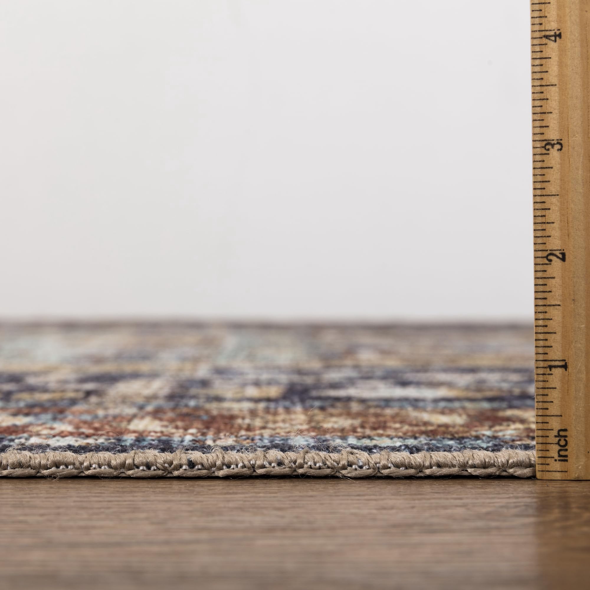 Keen Home Design Machine Washable Area Rugs with Non-slip Backing, Ideal for Hallway, Living Room, Bedroom, Kitchen and Laundry Room, Vintage Moroccan and Low Pile Rug - ( 5' x 7' )