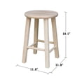 thumbnail image 2 of Taburete IC International Concepts con tapa redonda de madera maciza de 18 pulgadas, 2 of 5