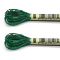 thumbnail image 1 of pitrice 2 Pieces Embroidery Threads Metallic Needle Crafts Knitting Supply Handcraft String Supplies Sewing Skeins Beautiful Decorations dark greenE699, 1 of 6
