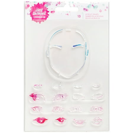 Acrylic Stamps - Jane Davenport Mixed Media Acrylic Stamps Mix & Match Eyes, Nose & Mouth