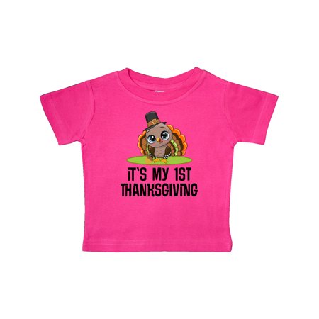

Inktastic First Thanksgiving Pilgrim Turkey Gift Baby Boy or Baby Girl T-Shirt