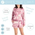 thumbnail image 2 of Hello Mello Dyes The Limit Lounge Top and Shorts, 2-Piece Pajama Set, Orchid Large/X-Large (Women's), 2 of 7
