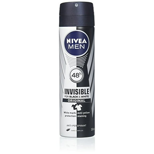 zaad Armoedig gevoeligheid Nivea DEO Body Spray Invisible Black & White MEN - 5oz - Walmart.com