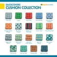 thumbnail image 6 of Duck Covers Water-Resistant Indoor Outdoor Seat Cushions, 19 x 19 x 5 inch, Blue Oasis Palm, 2 Pack, 6 of 8