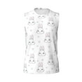 thumbnail image 6 of Lsque Heart Rabbit Print Men's Cotton Blend Sleeveless Muscle Shirts (S-3XL)- Moisture Wicking, Odor Protection, UPF 30+,Large, 6 of 8