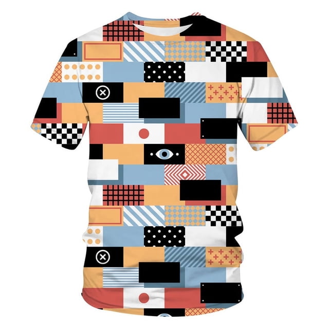 2024 T Shirte 3d Retro Printing Crew Neck Clothing Unisex Top