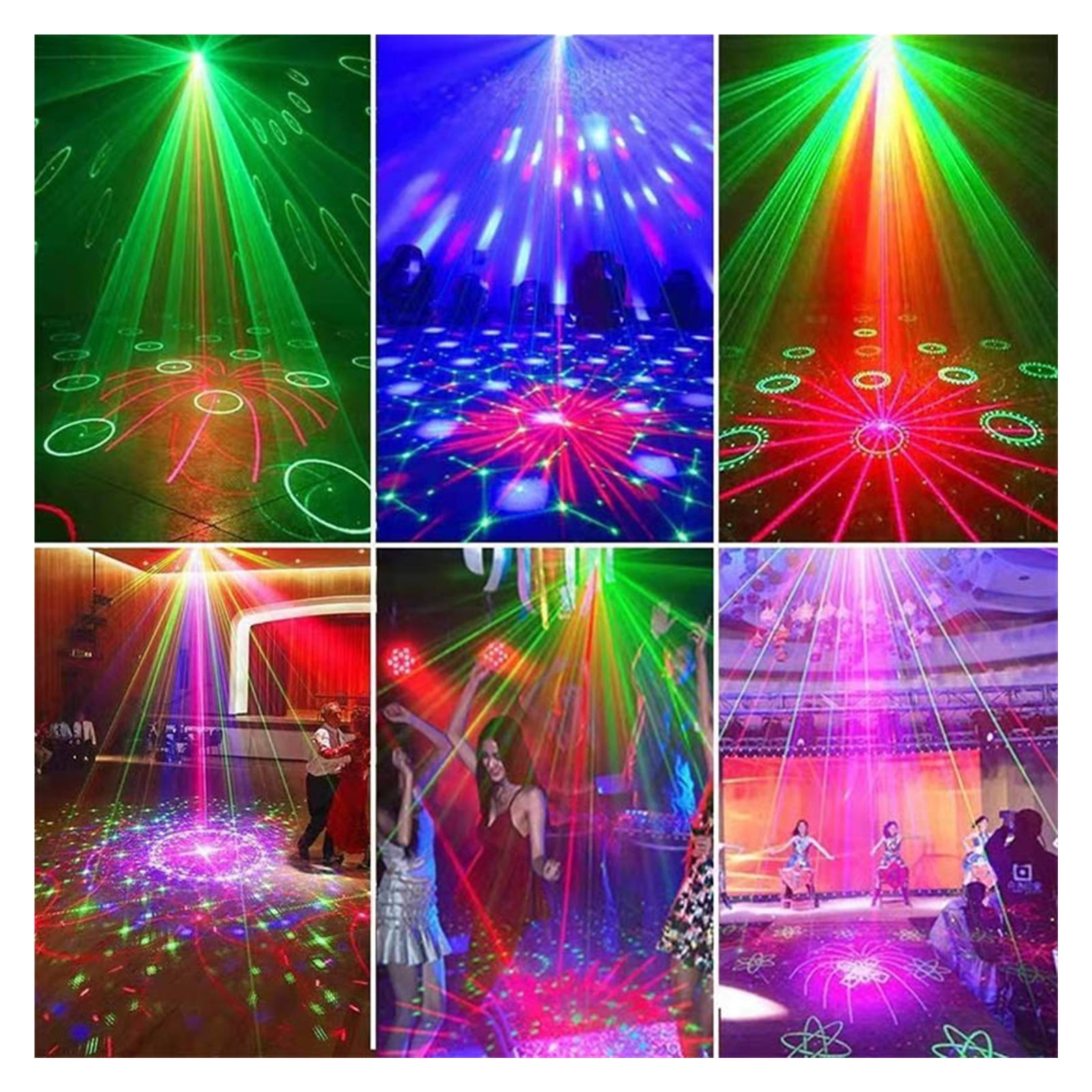 Outdoor Stage Disco Party Light DJ Projector Lamp Red Green Blue Strobe Lights With Remote For Party Decor Sound Activated ,Party Event Wedding Holiday Bar Club