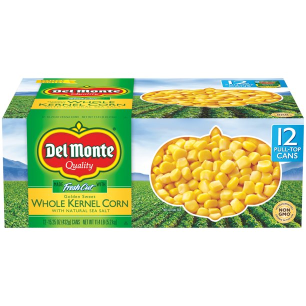 Del Monte® Golden Sweet Whole Kernel Corn 1215.25 oz. Cans Walmart