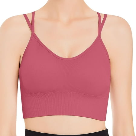 MZXELPRJD Sports Bras for Women Strappy Sports Bra for Yoga Running Gym Workout Fitness Tank Tops Full Coverage Bras for Women