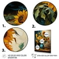 thumbnail image 3 of Designart "Sunflowers Van Gogh s Timeless Masterpiece II" Floral & Botanical Floater Framed Canvas Print, 3 of 7