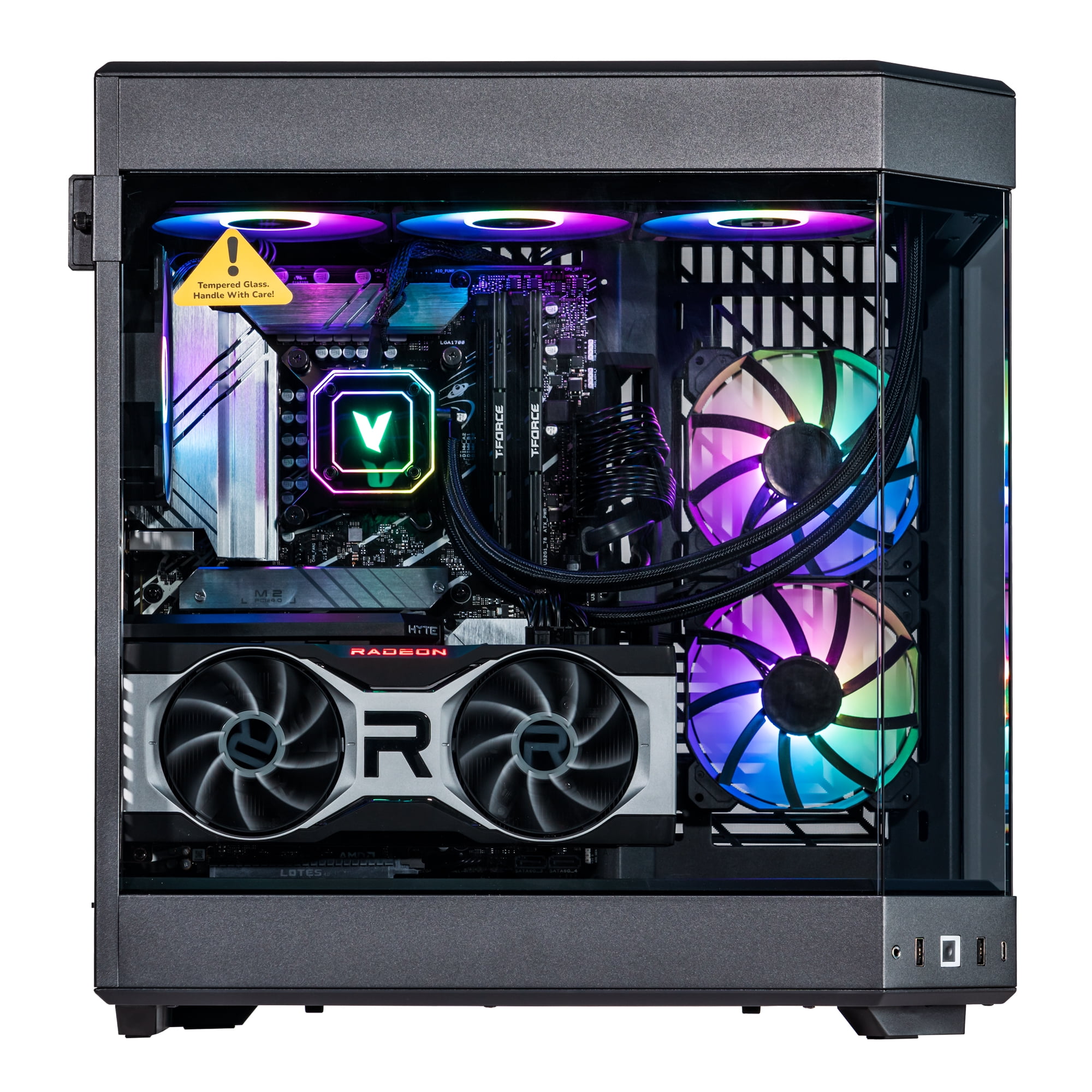 Velztorm Black Praetix Gaming Desktop PC (Intel i9-13900K upto 5.8GHz, Radeon RX 6900 XT 16GB, 32GB DDR5, 2TB PCIe SSD + 6TB HDD (3.5), 360mm AIO, RGB Fans, 1000W PSU, WiFi 6E, Win 10 Home) VELZ0085