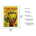 thumbnail image 2 of Chicago World’s Fair 1933 Century of Progress Santa Fe Railroad - Vintage Railroad Travel Poster by Hernando Villa c.1933 - Fine Art Matte Paper Print (Unframed) 20x26in, 2 of 4