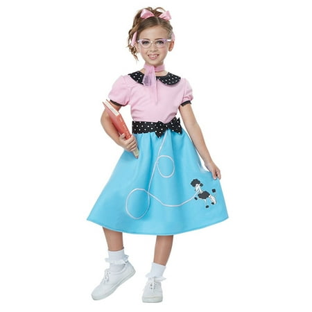 50's Sock Hop Child Costume Dress, Large