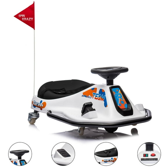 24V Kids Ride on Go Kart Car, Electric Drifting Car with High/Low Speed Switch and Simplified Drifting System, for Ages 3-8 Years