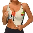thumbnail image 4 of Haiem African Women Pattern Womens Sports Bra - U Neck Padded Low Impact Yoga Bra Workout Crop Top Gym Moisture-Wicking Workout Vest -XX-Large, 4 of 9