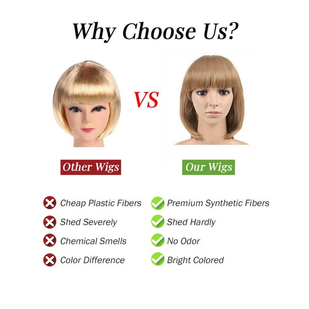 Bright colored top bob wigs