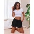 thumbnail image 4 of Ekouaer Womens Pajama Shorts Casual Summer Sleep Shorts Cute Printed Lounge Pj Bottoms with Drawstring & Pockets, 4 of 5