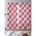 thumbnail image 3 of White Cherries Sheer Curtains 2 Panels Set Pink Red Plaid Abstract Fruit Modern Style Simple Sheer Window Curtains Light Filtering Rod Pocket Voile Drapes for Bedroom Living Room 52"X84", 3 of 9