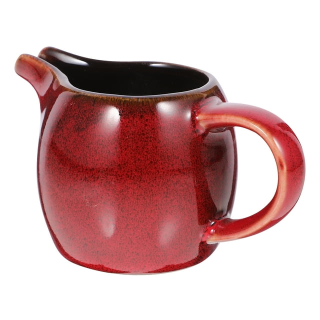 Miangastore Ceramic Milk Pitcher with Spout and Handle Ceramic Creamer Coffee Milk Cream Pitcher