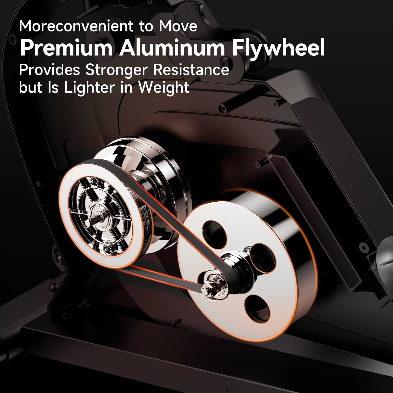 pooboo H016 14 Level Adjustable Magnetic Resistance Rowing Machine