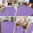 thumbnail image 5 of 6'x9' Area Rugs, Lavender Burlap Texture Indoor Outdoor Area Rug for Living Room Bedroom, Farmhouse Vintage Lavender Washable Bathroom Rugs Kitchen Floor Carpet Mats Home Decor Aesthetic, 5 of 8