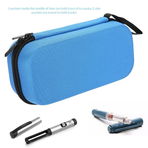 Insulin Cooler Travel Case, Durable Insulin Pen Carrying Case Built In Temperature Display Portable For Diabetic Supplies For Insulin Pen Glucose Meter