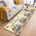 thumbnail image 2 of HELLO Sweet Cheeks Runner Rugs 2x6 ft Flowers Cars Cows Pigs Butterflies Yellow Washable Hallway Rugs Non-Slip Floor Mats Absorbent Carpet Bedside Runners for Bedroom Kitchen Bathroom Laundry Room, 2 of 9