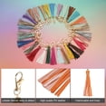 thumbnail image 4 of 8pcs Borlas de Cuero PU, 6" Borla de Llavero con Anillos para Hacer Joyería (Naranja), 4 of 6