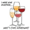 thumbnail image 3 of CafePress - I Makw Wine Disappear What Is Your Superpower? Paj - Women's Short Sleeve Print T-Shirt and Pants Light Cotton Pajama Set, 3 of 7