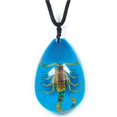 thumbnail image 1 of Collier Or Scorpion Grande Forme Goutte d'Eau Bleu Clair, 1 of 1