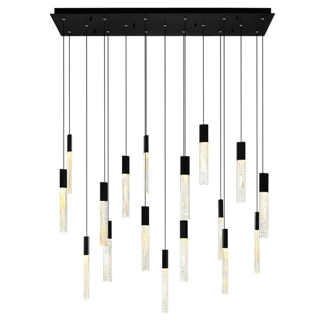 Lustre Noir à DEL Intégré Greta