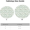 thumbnail image 4 of Watercolor Sage Green Leaf Round Tablecloth Teal Eucalyptus Leaves Table Cover with Elastic Edge Washable Fitted Table Cloth for Kitchen Patry Outdoor Decor Fits 40"-44", Small, 4 of 6
