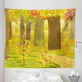 thumbnail image 1 of Fall Tapestry, Dreamy Fantasy Enchanted Forest Illustration Deciduous Trees Bushes in the Countryside, Fabric Wall Hanging Decor for Bedroom Living Room Dorm, 5 Sizes, Multicolor, by Ambesonne, 1 of 1