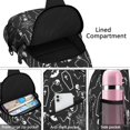 thumbnail image 4 of Sling Backpack,Halloween Skeleton Coffin Pattern Sling Bag with Water Bottle Holder,Waterproof Sling Bag for Men/Women with Headphone Jack for Hiking,Travel, 4 of 6