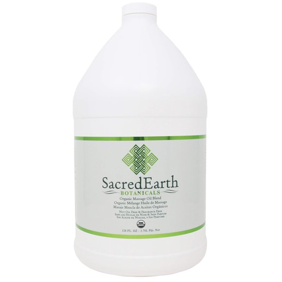 Aceite de masaje Sacred Earth Botanicals Organic 3.78 L sin perfume