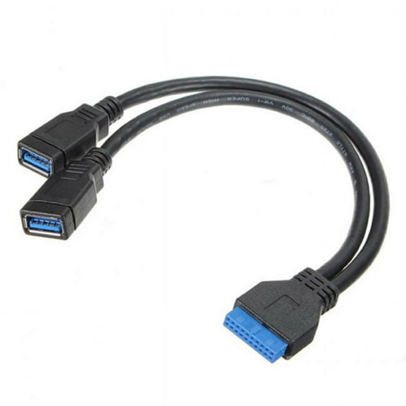 Chenyang CY 2 ports USB 3.0 Female to Motherboard 20pin Header Cable for front panel 20cm Cable