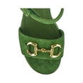 thumbnail image 4 of Jeffrey Campbell Timeless Green Suede Gold Ankle Strap Open Toe Heeled Sandals (Green Suede Gold, 7), 4 of 4