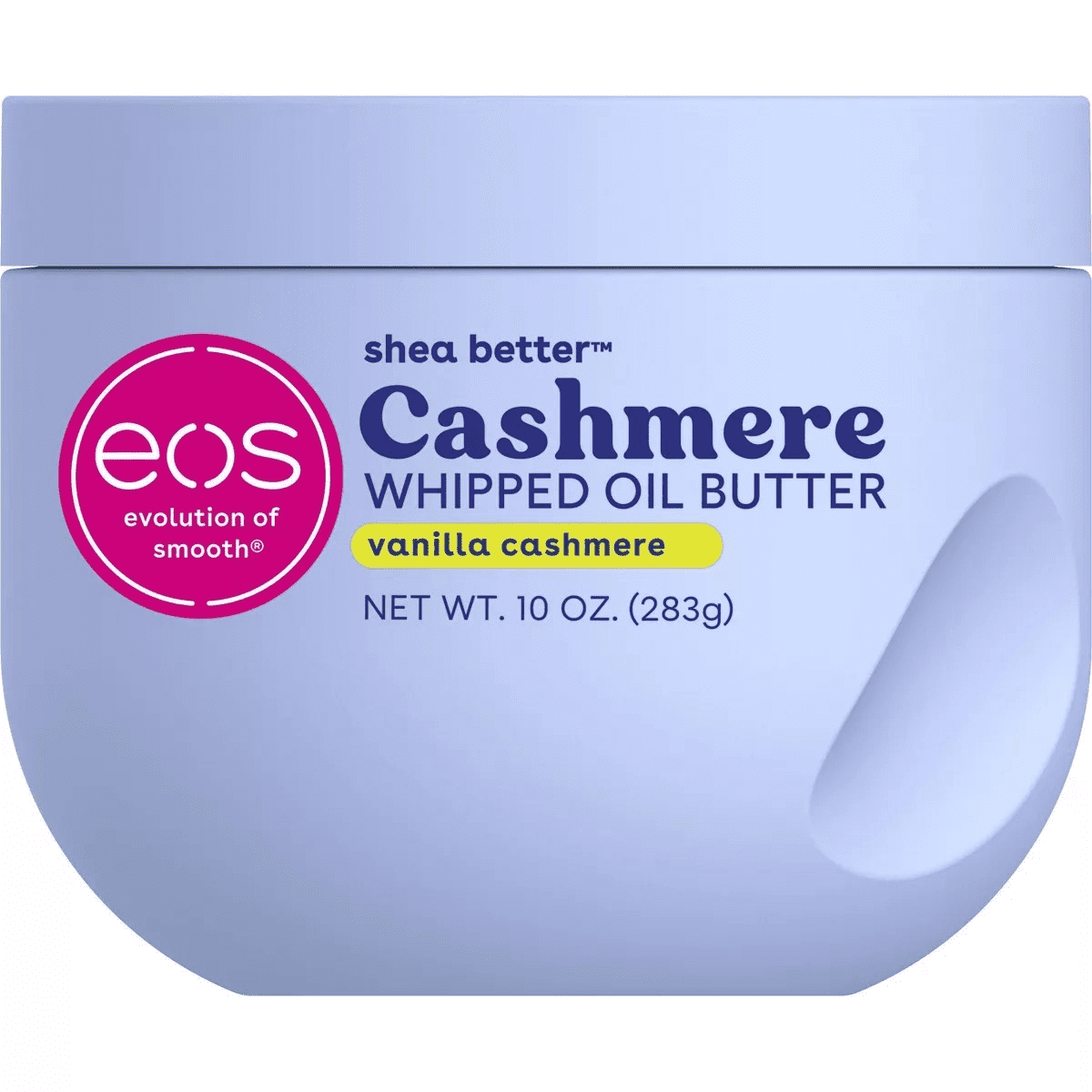 eos Vanilla Cashmere Whipped Body Butter, 72 Hour Moisturizing Body Butter for Dry Skin with Shea, Cocoa & Argan Oil, 10 oz