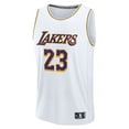 thumbnail image 2 of Men's Fanatics LeBron James White Los Angeles Lakers Fast Break Replica Player Jersey - Association Edition, 2 of 3