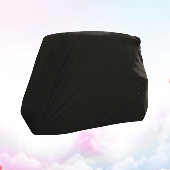 DECORNIJIA Golf Cart Cover, Black 210D Oxford Cloth Cart Protector for Outdoor Storage, Rain, Dust and Sun, 1 Pack