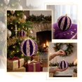 thumbnail image 2 of Leodye 1PCS Purple Foam Christmas Ball Ornaments, Glossy Hanging Baubles for Christmas Tree, Holiday Party Home Decor -3.14IN, 2 of 6