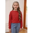 thumbnail image 5 of Sherrylily Girls Kids Crop Tops Long Sleeve Daisy Printed Fashion Pullover, 5 of 6
