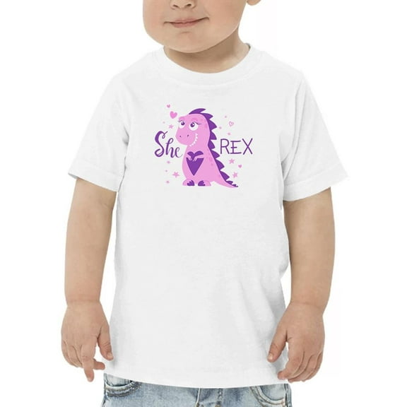 Sweet Pink Dino She Rex T-Shirt Toddler -Image by Shutterstock, 2 Toddler
