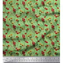 Soimoi Cotton Duck Fabric Flower Watercolor Decor Fabric Printed Yard 42 Inch Wide