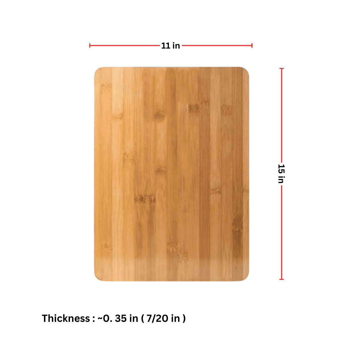 Bulk Plain Bamboo Cutting Board without Handle (Set of 12) | For Customized, Personalized Engraving Purpose | Wholesale Premium Bamboo Board (Rectangular 15" X 11")