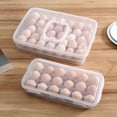 thumbnail image 2 of Caja para huevos para refrigerador, caja para guardar huevos, caja para guardar huevos frescos para el hogar, caja para huevos portátil con múltiples compartimentos para la cocina, bandeja multicapa, 2 of 6