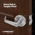 thumbnail image 4 of Lawrence Hardware Heavy-Duty Lock Set Cylindrical Grade 2 Door Lever with Key Lock, Chrome Entrance Standard 2 3/8", 4 of 9