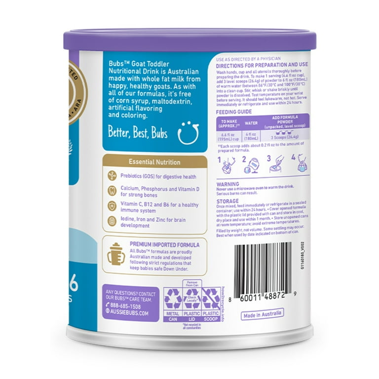 Bubs Goat Milk Toddler Nutritional Drink (12-36 Months