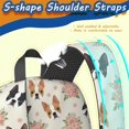 thumbnail image 5 of Boston Terrier and Rose Beige Pattern 17" Waterproof Oxford School Backpacks for Teens, S-Shape Padded Straps, for School, Travel, Hiking, Camping, 5 of 5