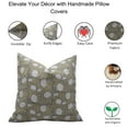 thumbnail image 4 of Fabdivine Block Print Throw Pillow Cover, 14x36 Inch Thick Linen Handmade Cushion Cover, Floral Print Boho Design Green Pillow Cover for Sofa and Couch, 4 of 5